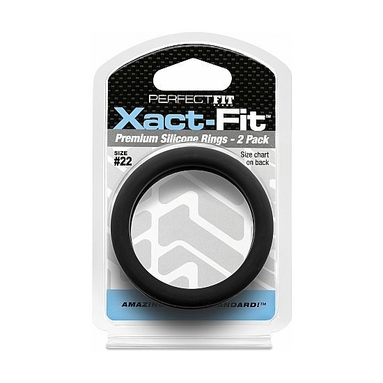 Xact-fit pack de 2 anillos de silicona 20,7cm - negro