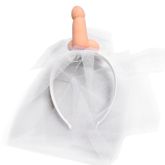 Velo de novia blanco con pito