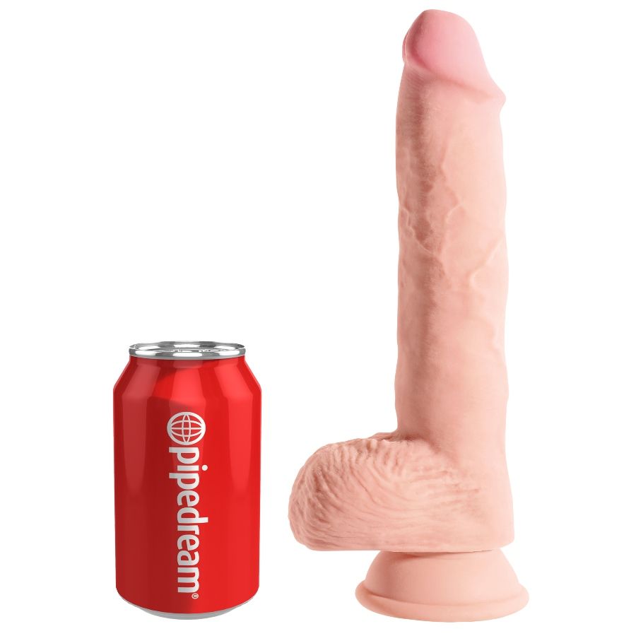 King cock - pene realístico con testículos triple densidad 28x10cm