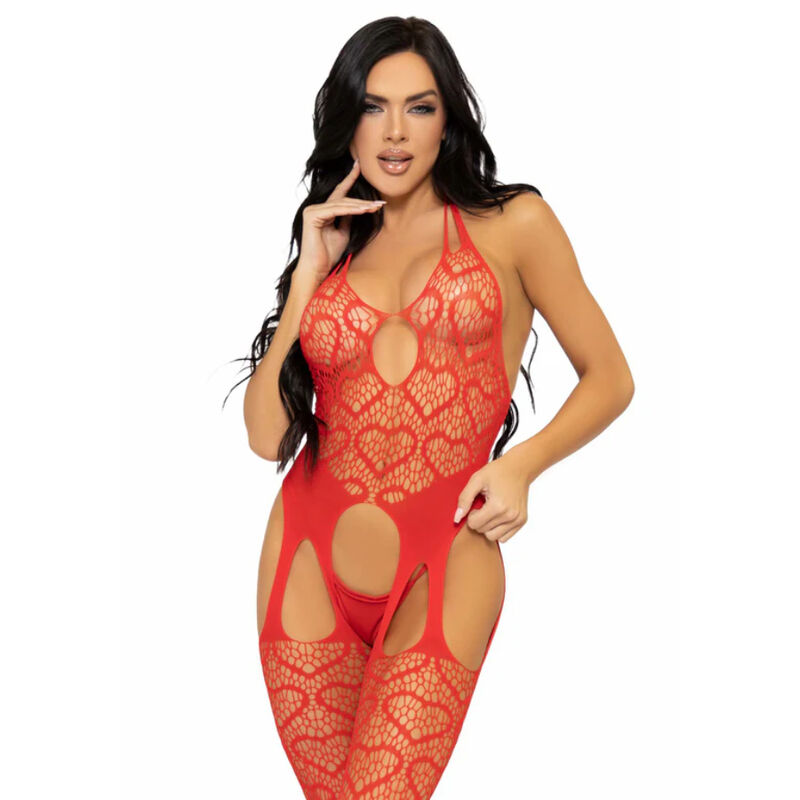 Rode Passie Bodystocking