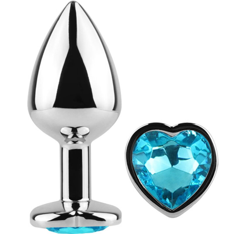 Blauw Hart - Metalen Anale Plug 7 cm