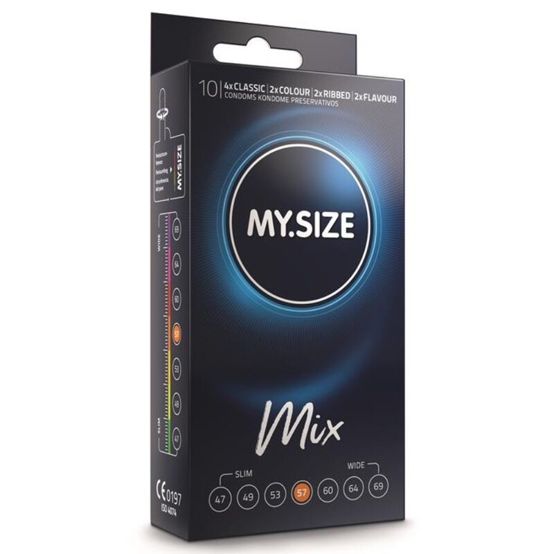 Pakket Mix MySize 57mm - 10 Condooms