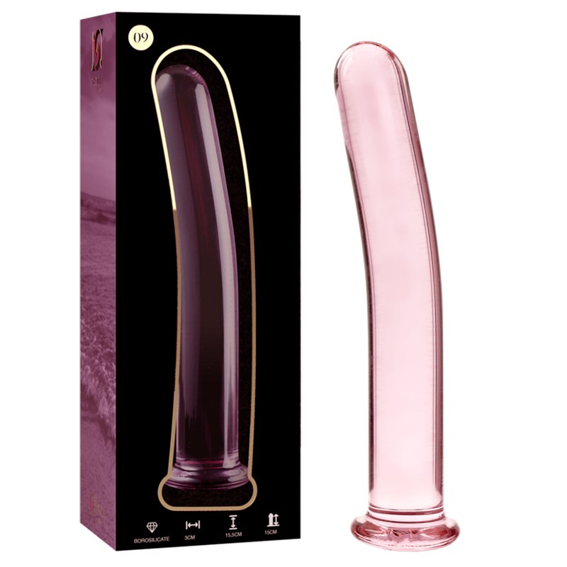 Glas Roze Nevel Dildo