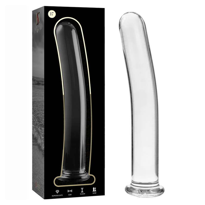 Glas Dildo Nebula 18,5 cm Transparant