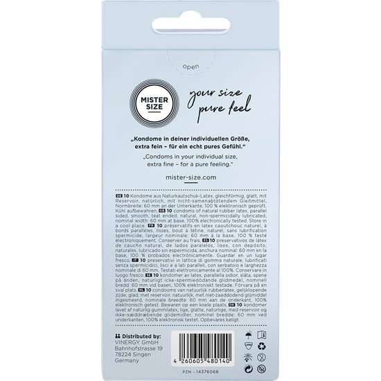 Mister size 60 (10 pack) - extrafinos