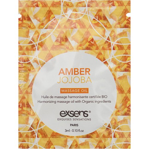 Massage olie Exsens Amber Jojoba 3 ml met amberen stenen