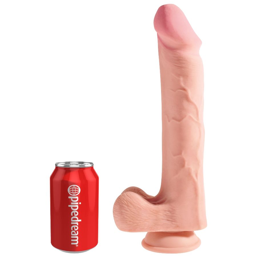 King cock - pene realístico con testículos triple densidad 34x11cm