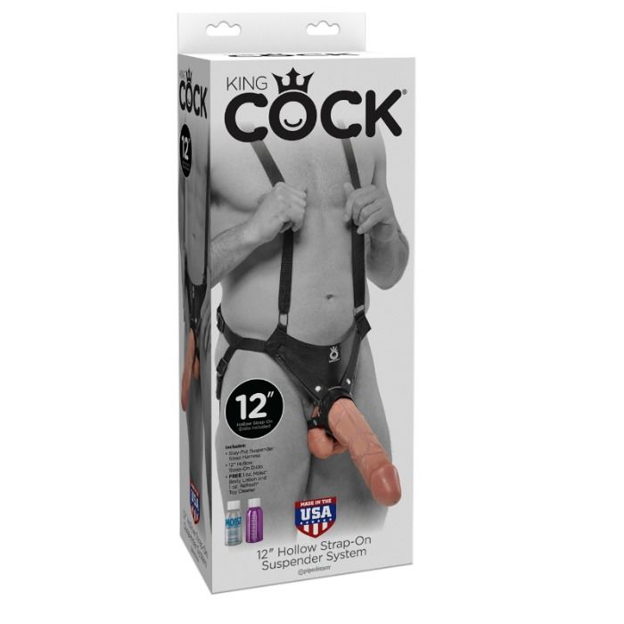 Arnés con pene hueco 30 cm