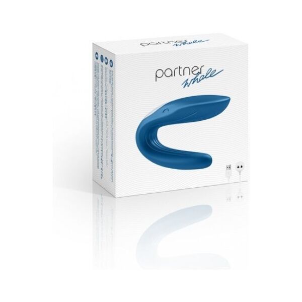 Koppelsvibrator Satisfyer Partner Toy Whale in U-vorm, in het blauw