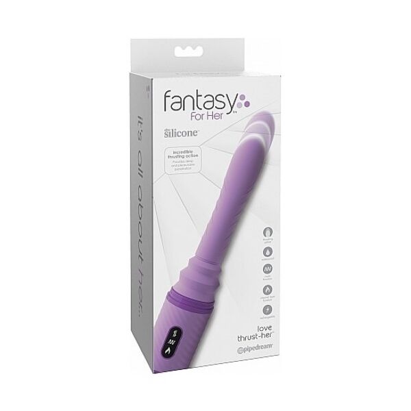 Vibrator Fantasy For Her Love Thrust-Her met zuignapvoet en afstandsbediening