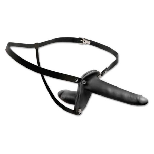 Pipedream Double Penetrix dubbele strap-on met dildo en aangesloten vaginale stimulator