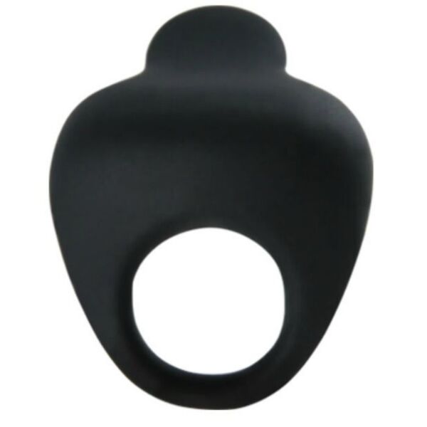Vibrerende cockring Pretty Love Thimble van zwart siliconen met bullet vibrator