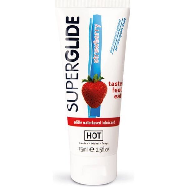 Eetbaar glijmiddel HOT Superglide 75 ml, verkrijgbaar in vijf smaken