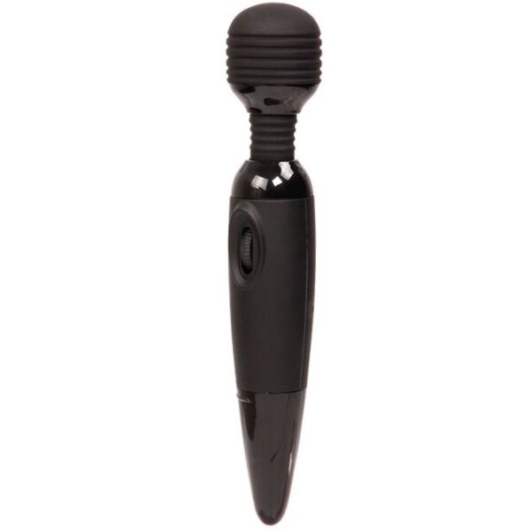 Wand vibrator Baile Power Wand van silicone, met geribbelde kop