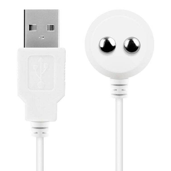 USB-oplaadkabel Satisfyer wit, magnetische oplaadkabel voor oplaadbare Satisfyer toys