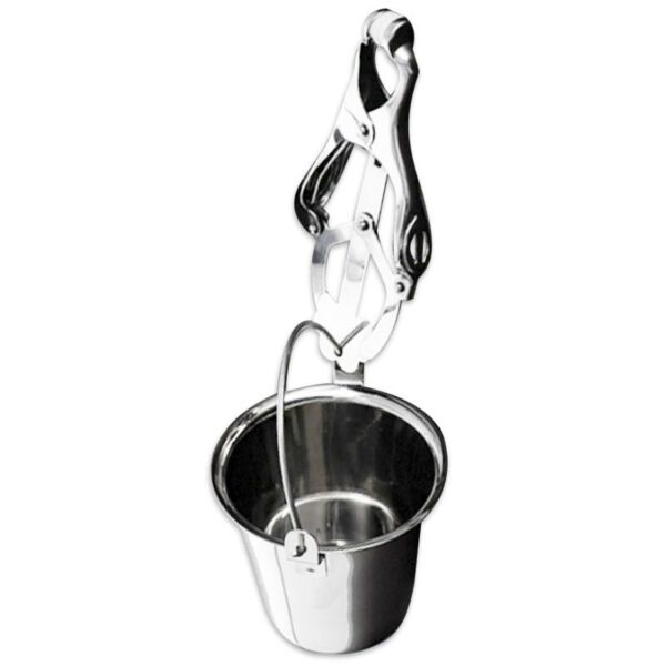 Tepelklemmen Metal Hard met hangend reservoir voor extra gewicht