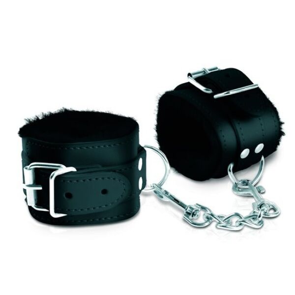 Handboeien Fetish Fantasy Cumfy Cuffs van Pipedream, gevoerd met synthetisch bont