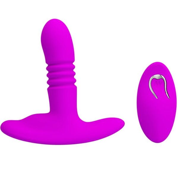 Buttplug Pretty Love Heather BI-014647W van zwart siliconen met zuignap onderaan