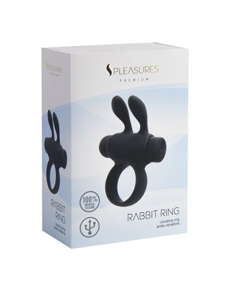 Vibrerende cockring S Pleasures Rabbit Ring Rechargeable met bullet