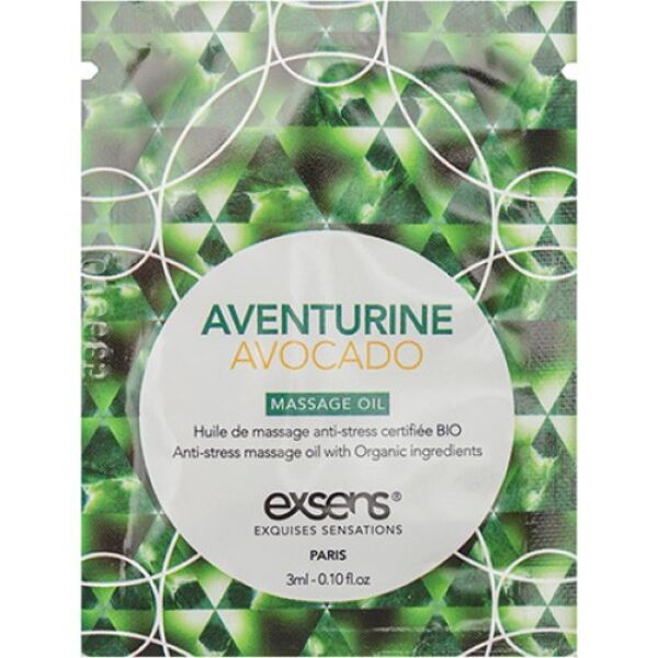 Exsens Aventurine Avocado massageolie 3 ml voor eenmalig gebruik