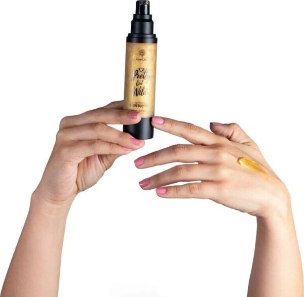 Verpakking van de lichaamsolie Glow Body Oil Pretty But Wild van Secret Play