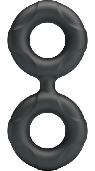 Cockring Crazy Bull Radwan Model 19 van silicone, met twee ringen