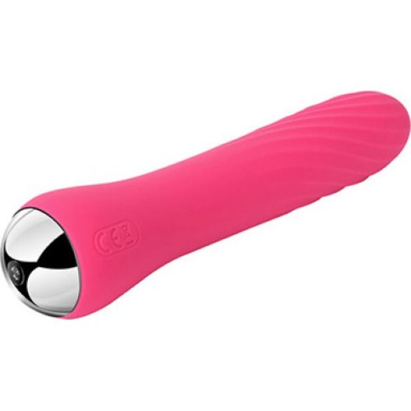 SVAKOM Anya vibrator in de kleur Plum Red, flexibel en met geribbelde schacht