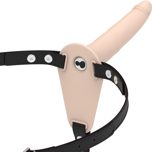 Strap-on met vibrator Fetish Submissive 15 cm van siliconen, met elastische riem