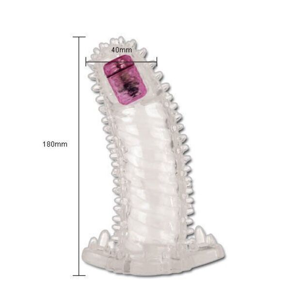 Penis sleeve Baile Brave II met vibrerende tip