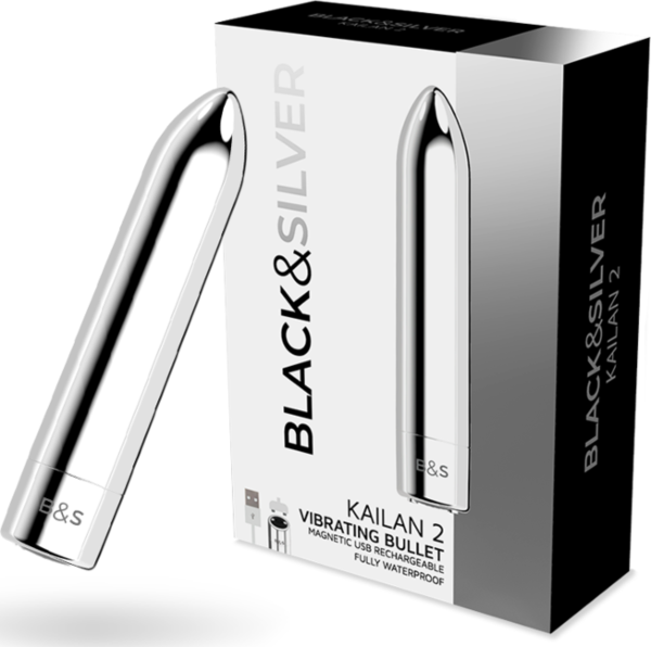 Bullet vibrator Black&Silver Kailan 2