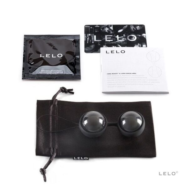 Vaginale balletjes LELO LUNA Beads Noir met connector en uittrekkoord