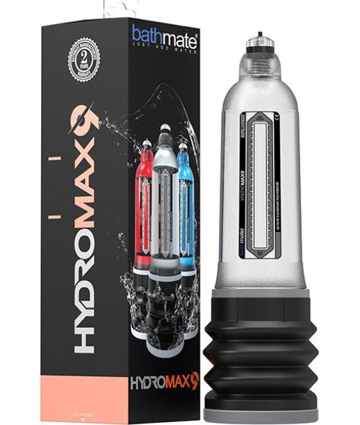 Bathmate Hydromax 9 penispomp met transparante cilinder en zwarte manchet