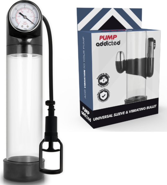 Penispomp Pump Addicted RX9 met vibrator en drukmeter