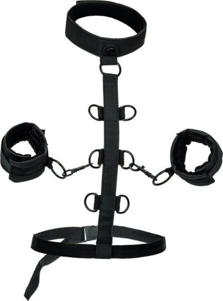 CalExotics Boundless Collar bondageset met halsband, polsboeien en riemen
