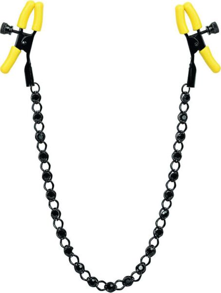 Tepelklemmen CalExotics Boundless Nipple Teasers, zwart, met ketting en kristallen