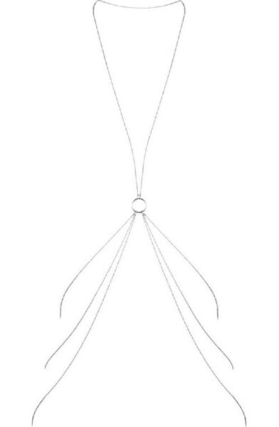 Lichaamsketting Bijoux Indiscrets Magnifique 8 Body Chain, zilverkleurig en in de vorm van een 8