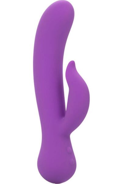 Vibrator met dubbele stimulatie CalExotics First Time Rechargeable Pleaser in het paars
