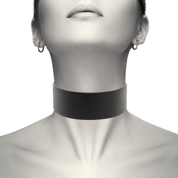 Zwarte choker Coquette Chic Desire, verstelbare halsband met BDSM-uitstraling