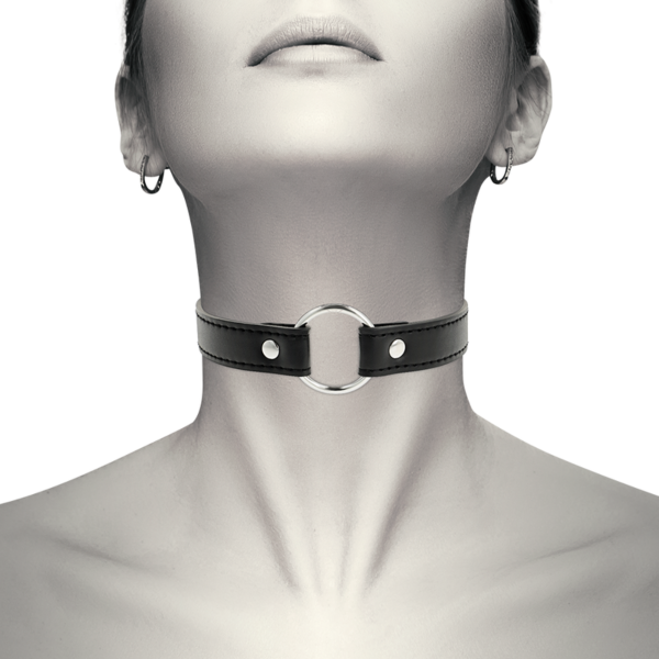 BDSM halsband Coquette Chic Desire met sluiting van drie gespen
