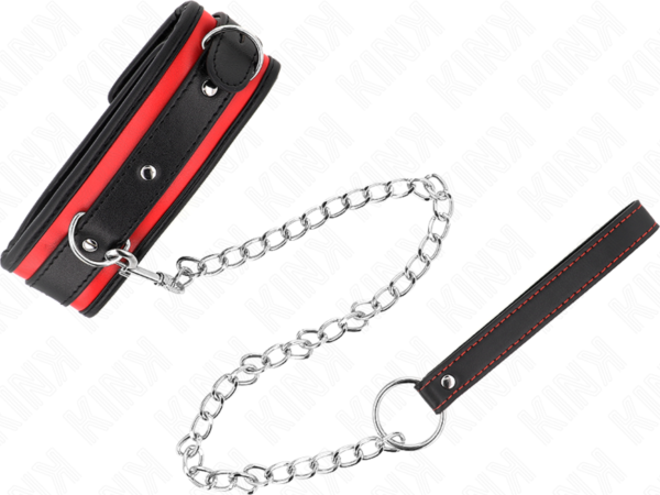 Halsband Kink Modelo 2 met ringen en kettingriem met handvat