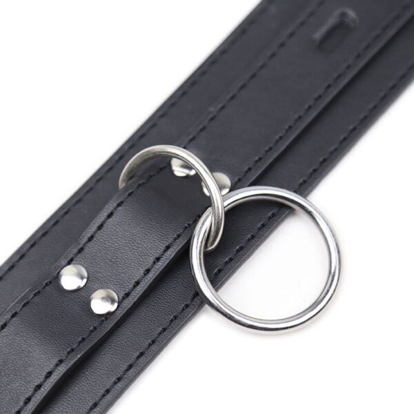 Halsband met leiband OHMAMA Fetish, met ketting en ringen
