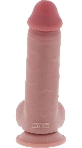Realistische dildo Get Real Deluxe Extra Thick, met testikels en zuignap als basis