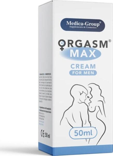 Orgasm Max Cream For Men crème voor mannen van Medica Group, verpakking van 50 ml