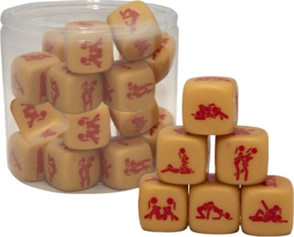 Gouden liefdesdobbelsteen Diablo Picante Pride Dice of Love met seksstandjes