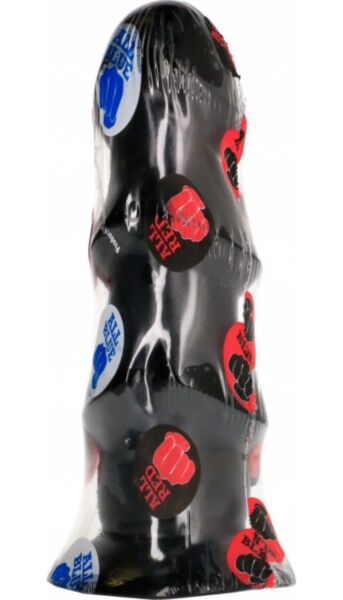 Dildo All Black Triple Wand van 17 cm, met drie verdikkingen achter elkaar