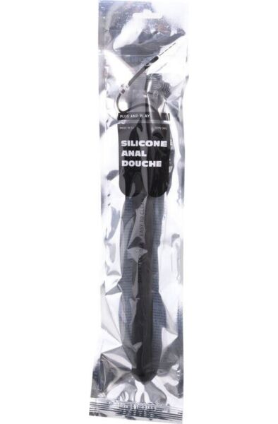 Siliconen anaaldouche All Black SA02 Swell met flexibele slang en kraanadapter