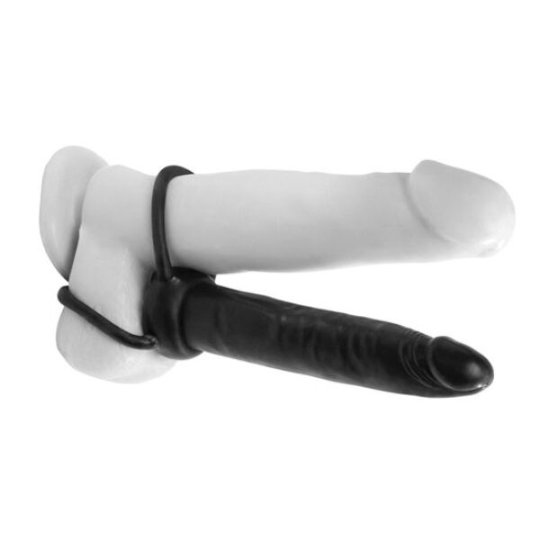 Pipedream Anal Fantasy Double Trouble strap-on voor dubbele penetratie, met dildo en twee ringen