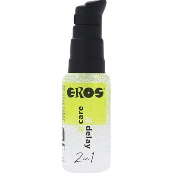 Flacon met doseerpomp van de Eros 2in1 Care Delay vertragingsgel van 30 ml