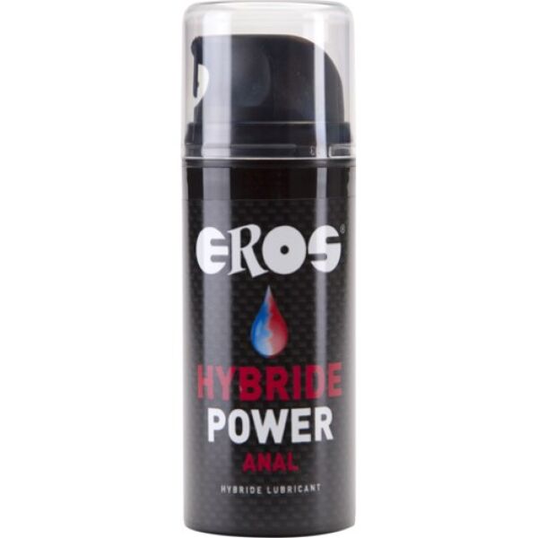 Flacon met pompje van het anale glijmiddel Eros Hybride Power Anal 100 ml
