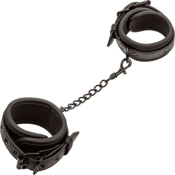 Zwarte CalExotics Nocturnal Wrist Cuffs handboeien met metalen ketting